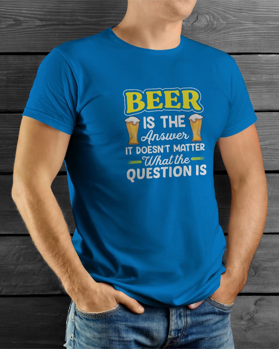 BEER is the answer printed T-Shirt