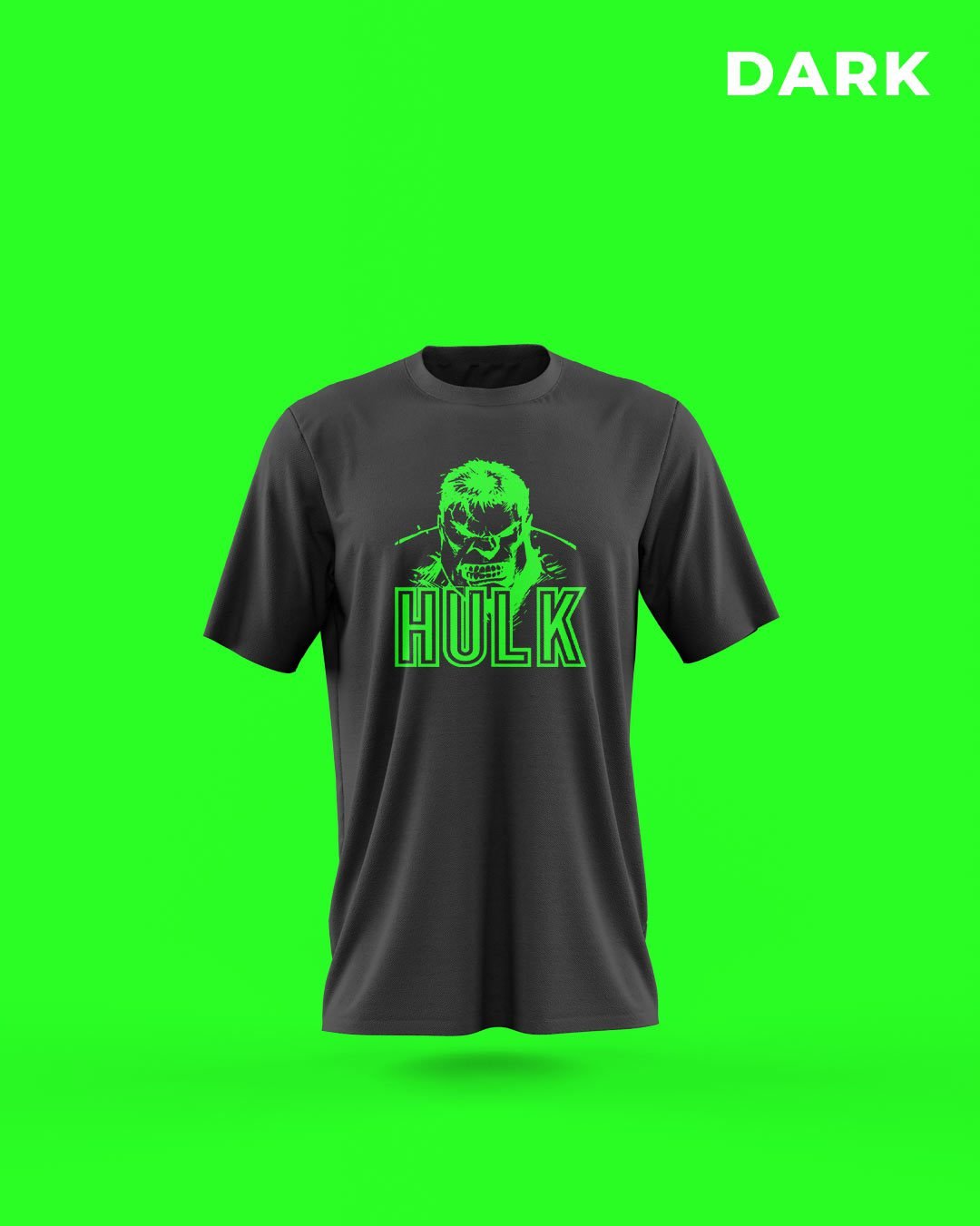 Hulk Dark in glow printed T-Shirt