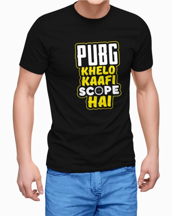 PUBG Khelo Kaafi Scope Hai Printed T-Shirt for men