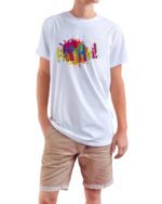 Holi Printed Round Neck Dry fit T-Shirt for Men/Women/Holi T-Shirt for Women/Couple Holi T-Shirts