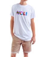 Holi Printed Round Neck Dry fit T-Shirt for Men/Women/Holi T-Shirts for Women/Couple Holi T-Shirts