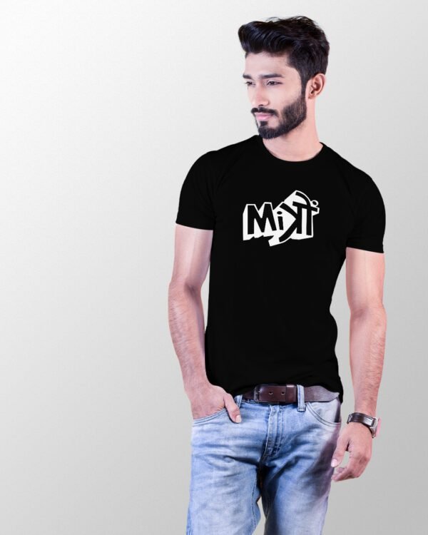 Mitro Printed Black T-Shirts for Men