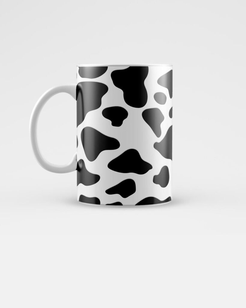 Cow Strip Printed White Mug