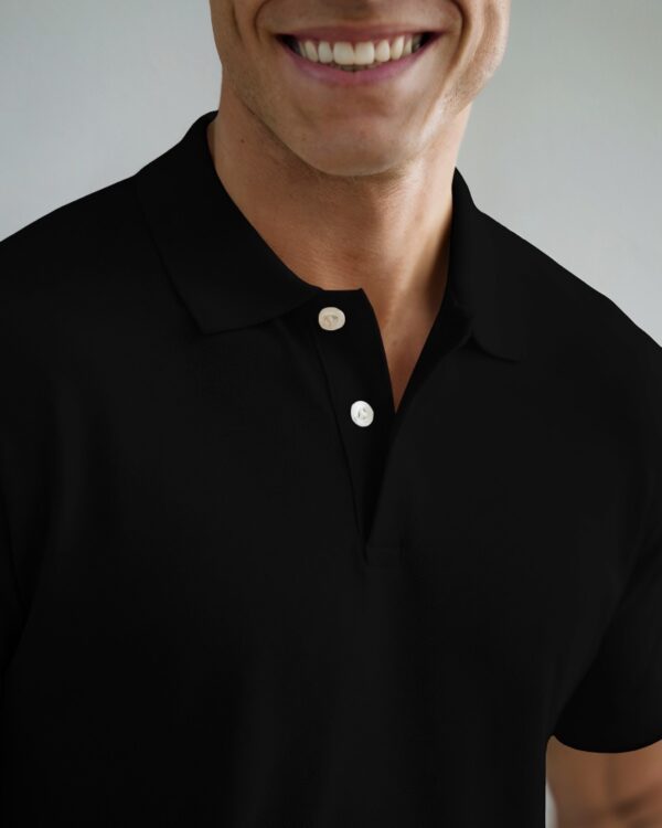 Black polo cotton t-shirts